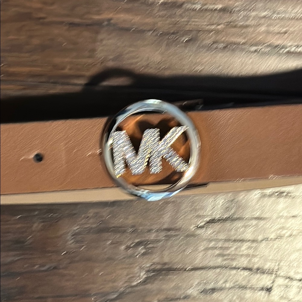 Michael Kors Brown Belt with Silver Buckle